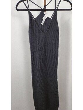 BCBGeneration Bodycon Textured Strappy Dress-Black -SZ M/L